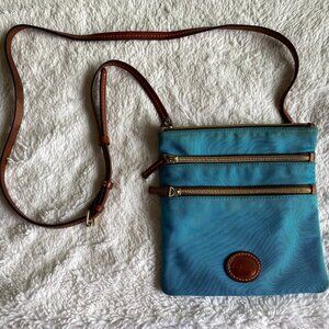 Dooney & Bourke Nylon North South Triple Zip Turquoise/Blue